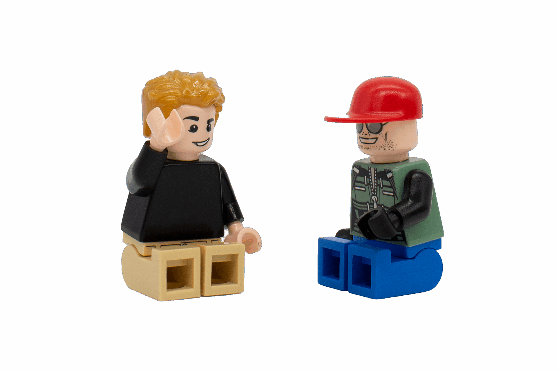 Legomaxerl – Dorian & Jürgen – sitzend Legomaxerl - Dorian & Jürgen - sitzend