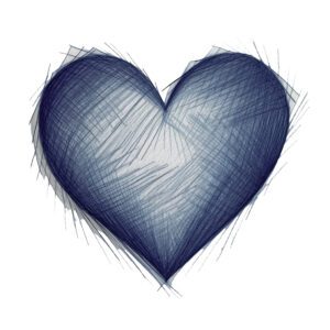AI-generierte Zeichnung von einem Herzen - Giefing web | media